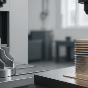 CNC Zukunftstechnologien – Hybridfertigung mit CNC-Maschine und 3D-Druckkopf, Werkstück in Bearbeitung in moderner, heller Werkstattumgebung.